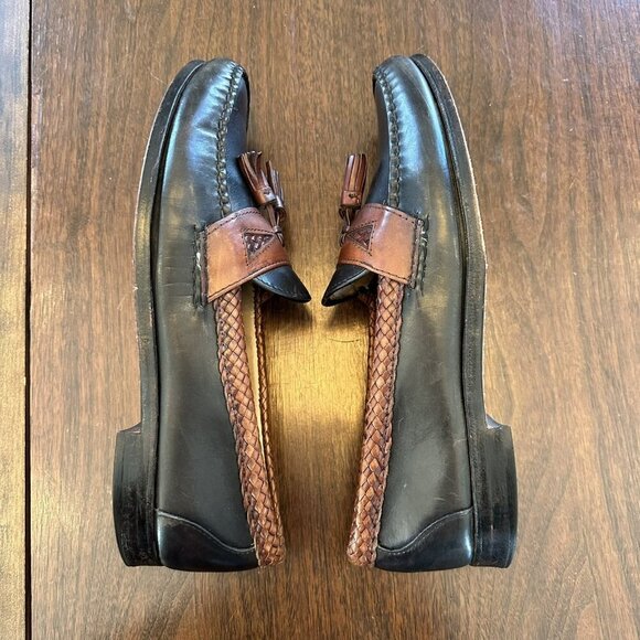 Allen Edmonds Maxfield Leather Tassel Loafers Black Brown Men’s Size 11A main image 3